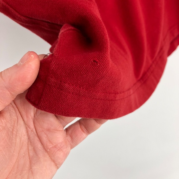 Abercrombie & Fitch Mens Relaxed Polo Shirt Size Small Red Moose Embroidered - Picture 7 of 13